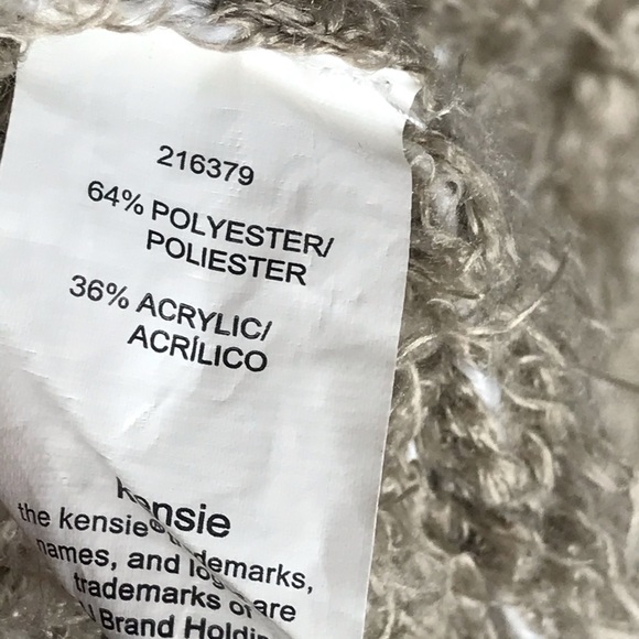 Kensie Tan Fuzzy Open Front Cardigan Size XL - Picture 5 of 5